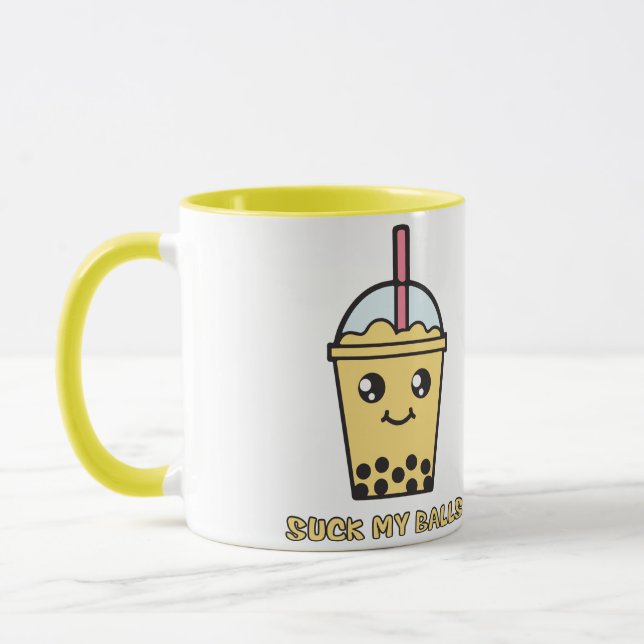 Suck My Balls (Bubble Tea) Mug (Left)