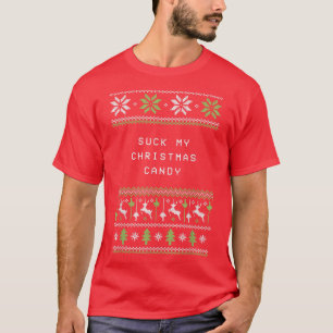 Suck My Christmas Candy Couples Adult Humor Lovers T-Shirt