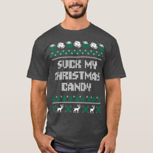 Suck My Christmas Candy Couples Adult Humor Lovers T-Shirt