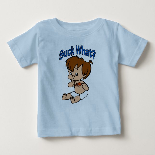 Suck What? Crawfish Baby Baby T-Shirt (Front)