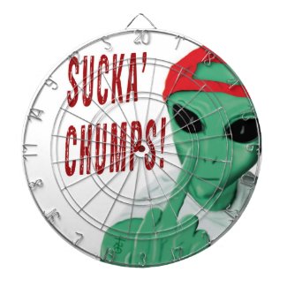 Sucka' Chumps Alien Dart Board