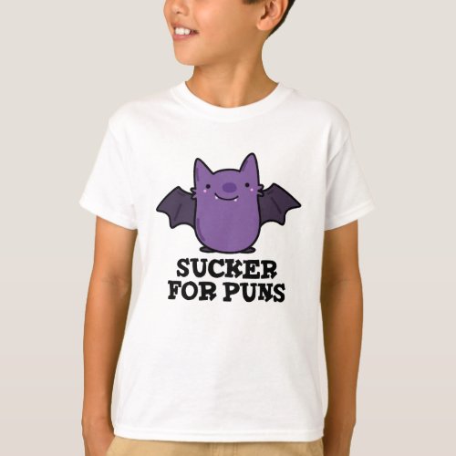 Sucker For Puns Funny Baby Bat Pun  T_Shirt