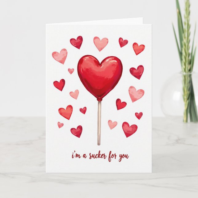 Sucker For You Lollipop Card (Front)