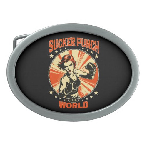 Sucker Punch the World Belt Buckle