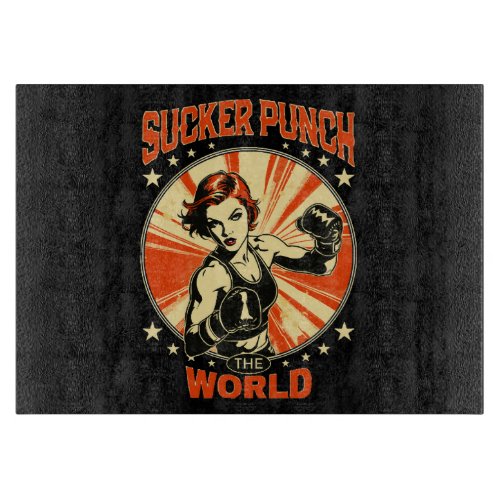 Sucker Punch the World Cutting Board