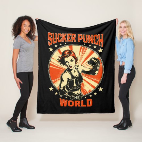 Sucker Punch the World Fleece Blanket