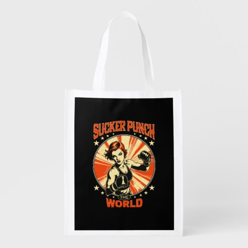 Sucker Punch the World Grocery Bag