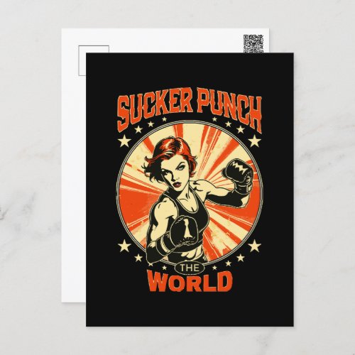Sucker Punch the World Holiday Postcard