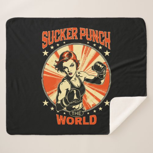 Sucker Punch the World Sherpa Blanket