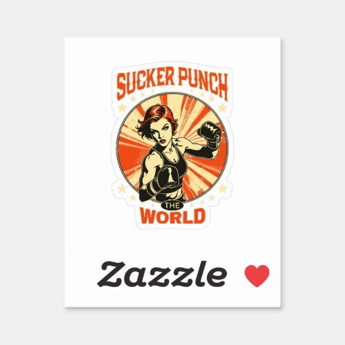 Sucker Punch the World Sticker