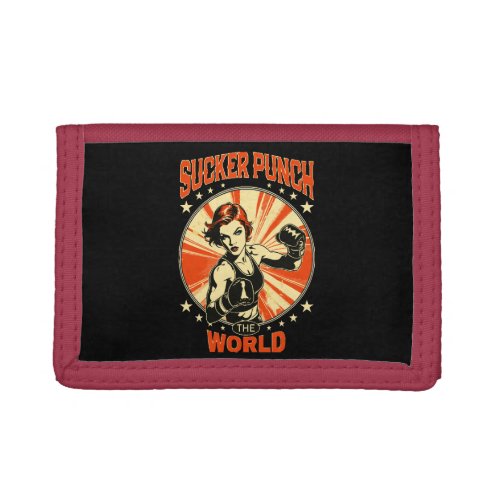 Sucker Punch the World Trifold Wallet