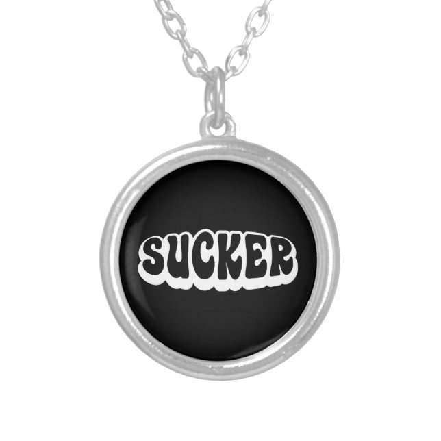 SUCKER SILVER PLATED NECKLACE (Front)