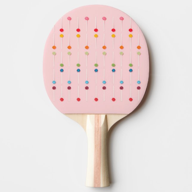 Suckers Lollypop Candy Rainbow Ping Pong Paddle (Front)