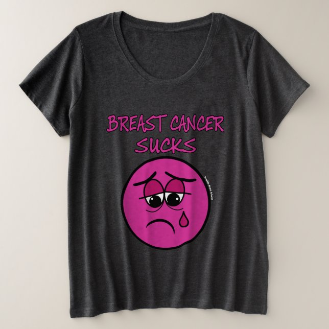 SUCKS...Breast Cancer Plus Size T-Shirt (Design Front)