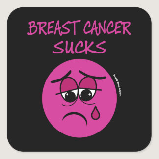 SUCKS...Breast Cancer Square Sticker