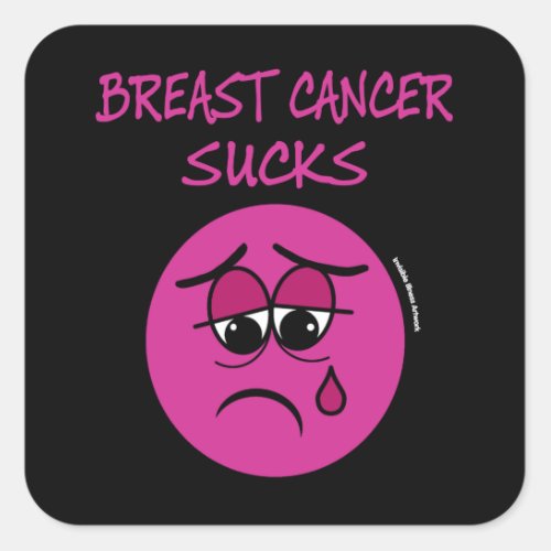 SUCKSBreast Cancer Square Sticker