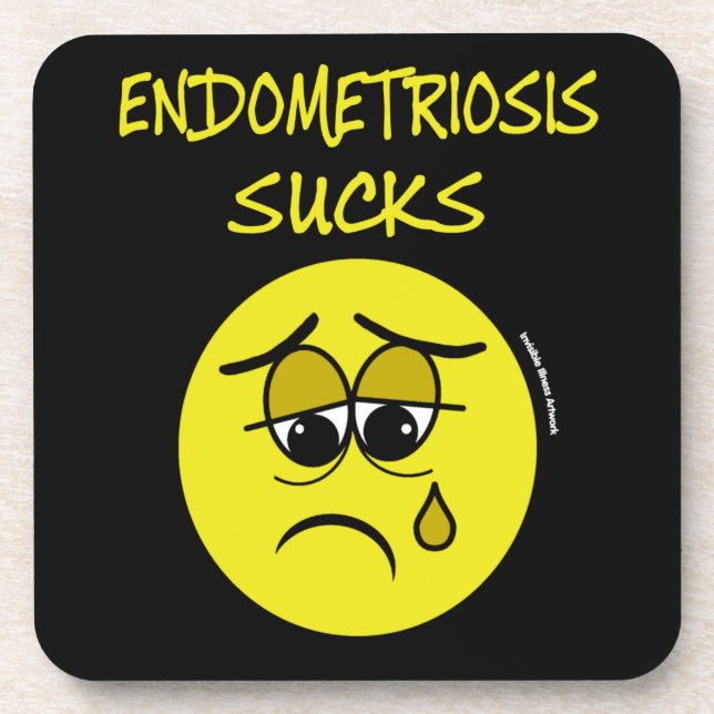 SUCKS...Endometriosis Beverage Coaster (Front)