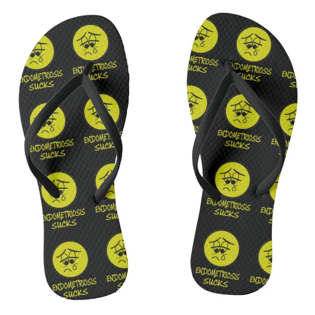 SUCKS...Endometriosis  Flip Flops (Footbed)