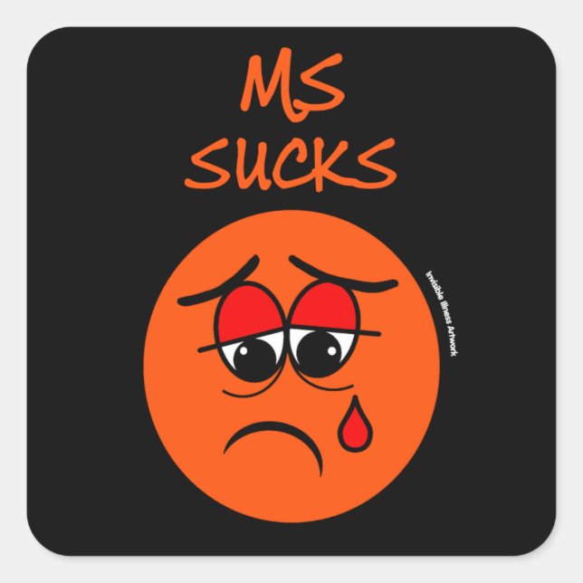 SUCKS...MS SQUARE STICKER (Front)