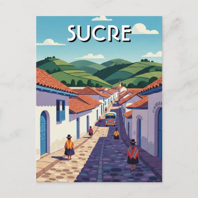 Sucre Bolivia Travel Postcard (Front)