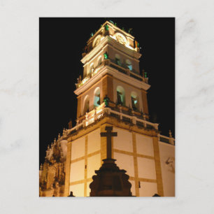 sucre church night postcard
