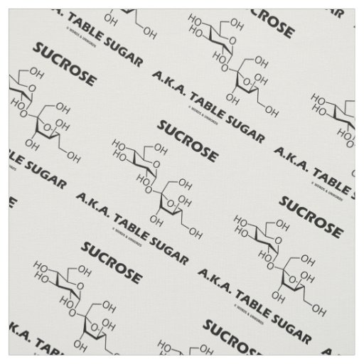 Sucrose Table Sugar Chemical Molecule Chemistry Fabric