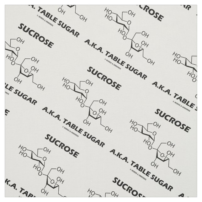 Sucrose Table Sugar Chemical Molecule Chemistry Fabric (Swatch)