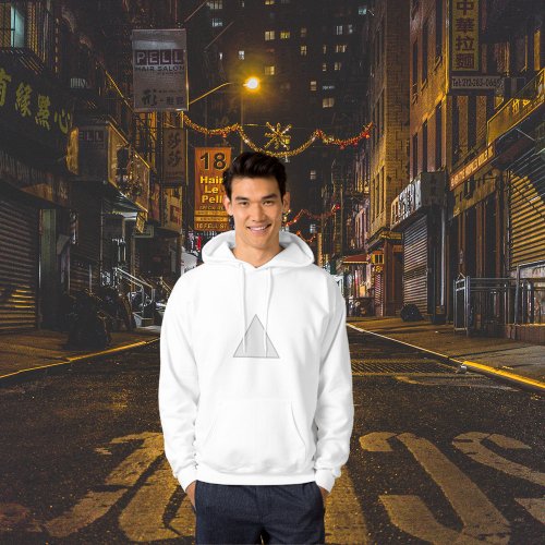 SUDADERA BlANCA TRIANGULO Hoodie