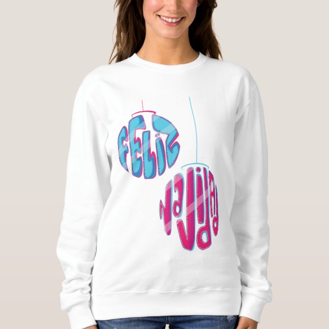 Sudadera con esferas de "Feliz Navidad" Sweatshirt (Front)