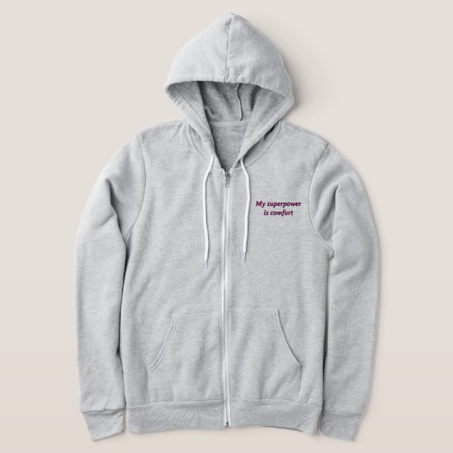 Sudadera Mujer " Mi superpoder es la comodidad" Hoodie (Laydown)