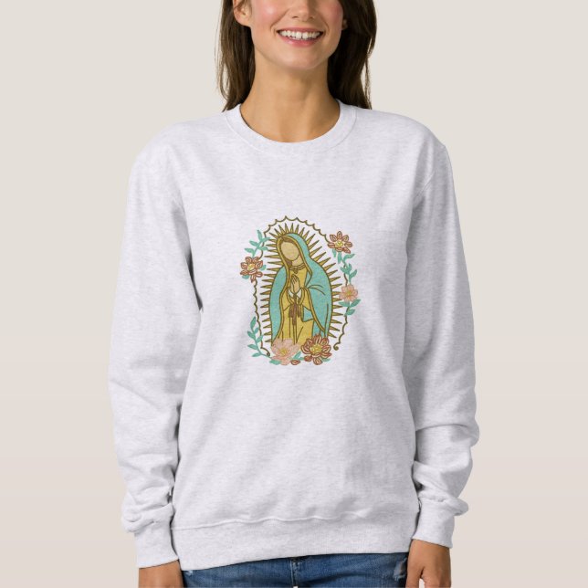 Sudadera Unisex "Virgen de Guadalupe" Fe y arte Sweatshirt (Front)