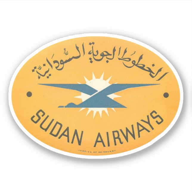 Sudan Airways Aviation Sticker (Front)