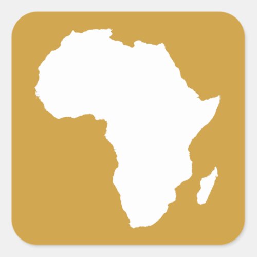 Sudan Brown Audacious Africa Square Sticker