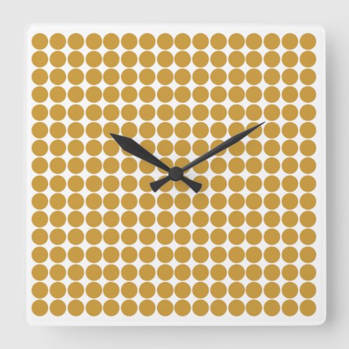 Sudan Brown Safari Dot Square Wall Clock