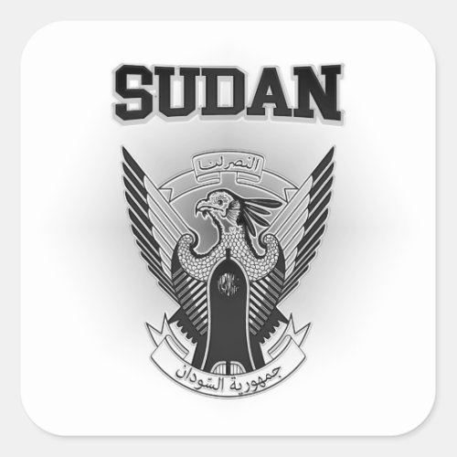 Sudan Coat of Arms Square Sticker
