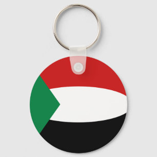 Sudan Fisheye Flag Keychain