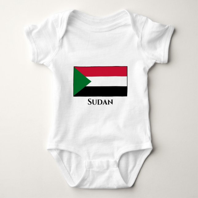 Sudan Flag Baby Bodysuit (Front)
