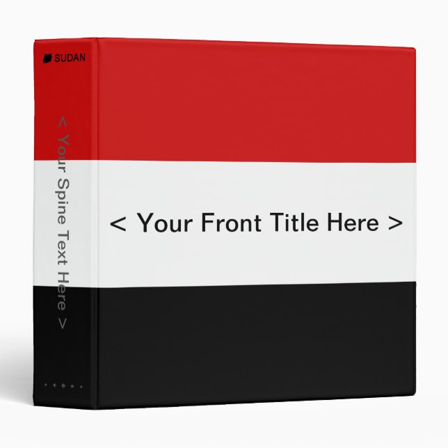 Sudan Flag Binder (Front/Spine)