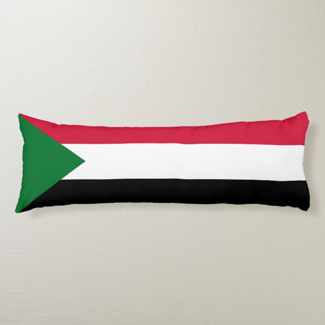 Sudan Flag Body Pillow (Front)