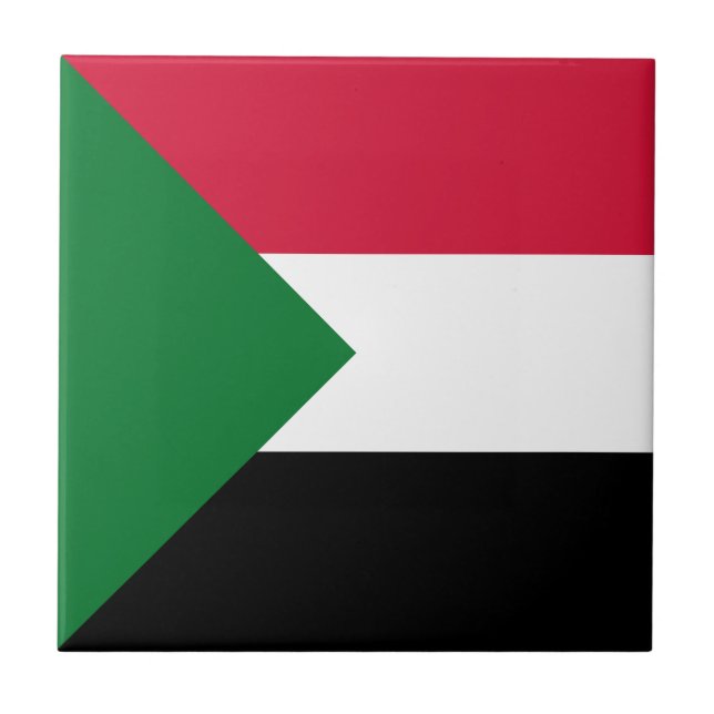 Sudan Flag Ceramic Tile (Front)