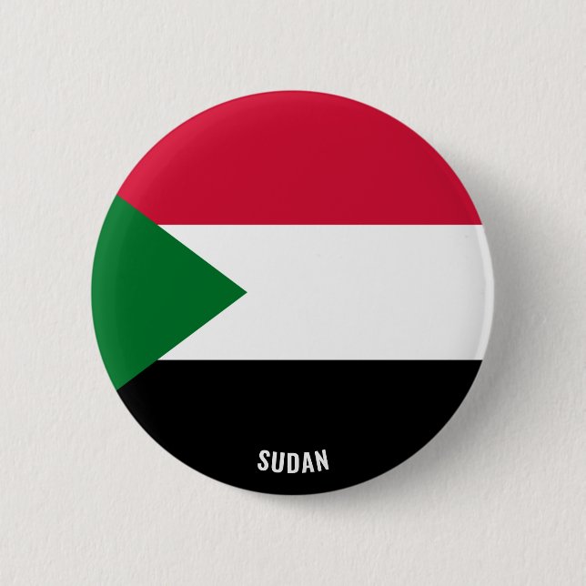 Sudan Flag Charming Patriotic Button (Front)