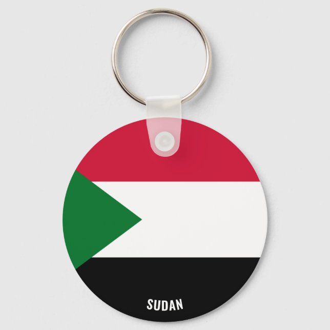 Sudan Flag Charming Patriotic Keychain (Front)