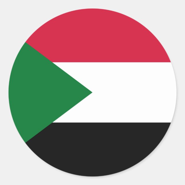Sudan Flag Classic Round Sticker (Front)