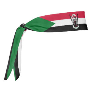 Sudan Flag Elegant Patriotic Tie Headband