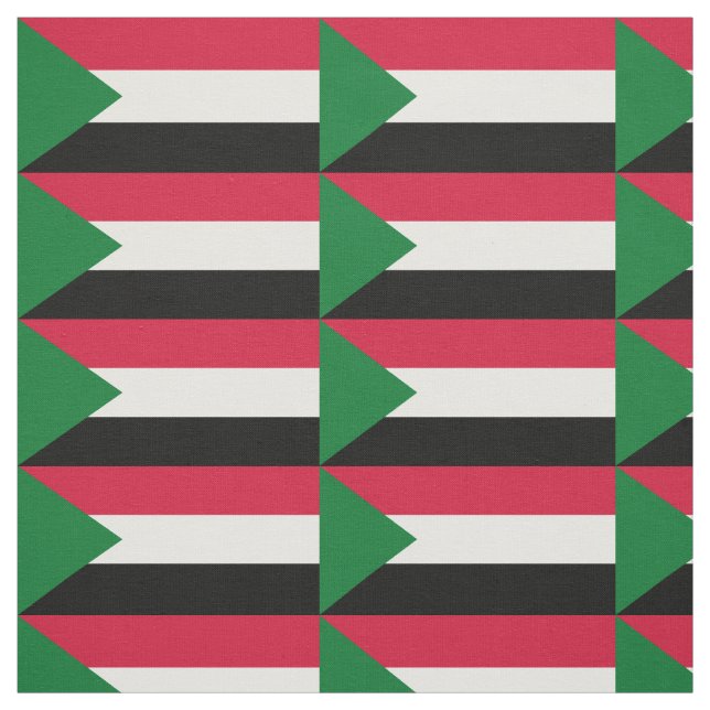 Sudan Flag Fabric (Swatch)