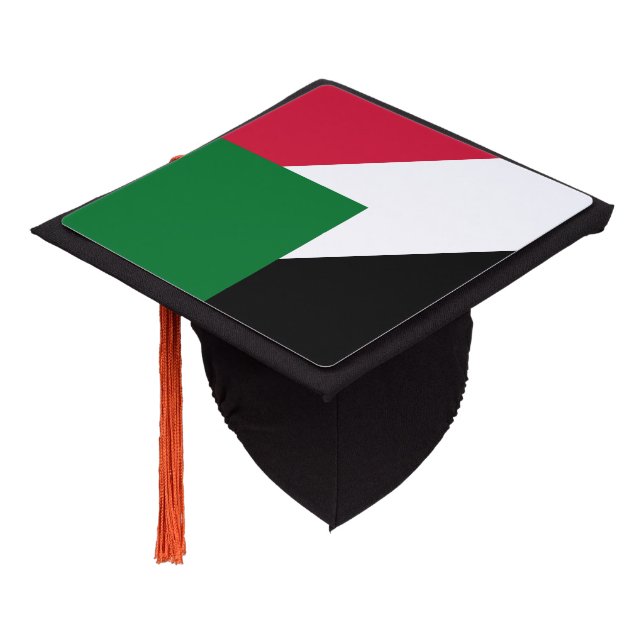 Sudan Flag Graduation Cap Topper (Angled)