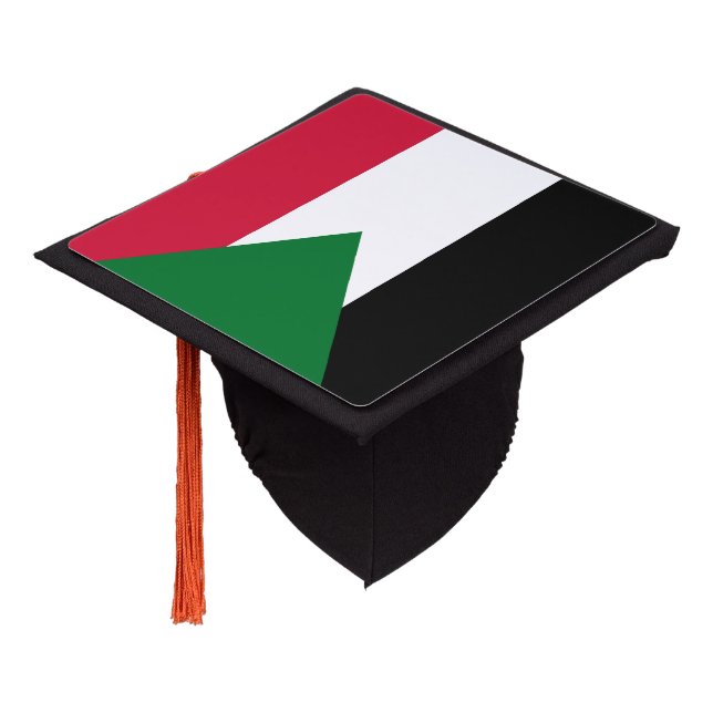 Sudan Flag Graduation Cap Topper (Angled)