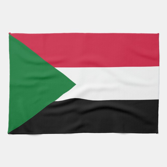 Sudan Flag Kitchen Towel (Horizontal)