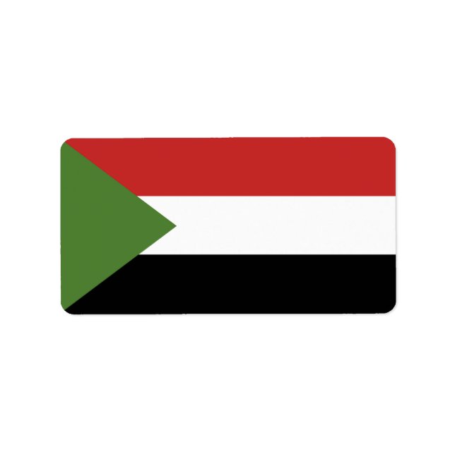 Sudan flag label (Front)