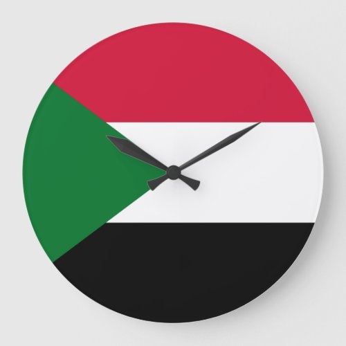 Sudan Flag Large Clock